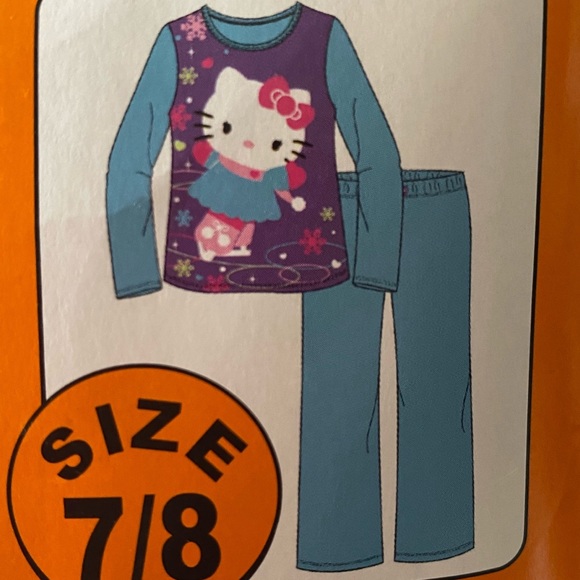 Hello Kitty Girls 2Pc Flannel Pajama Set Pants Top - Picture 11 of 14